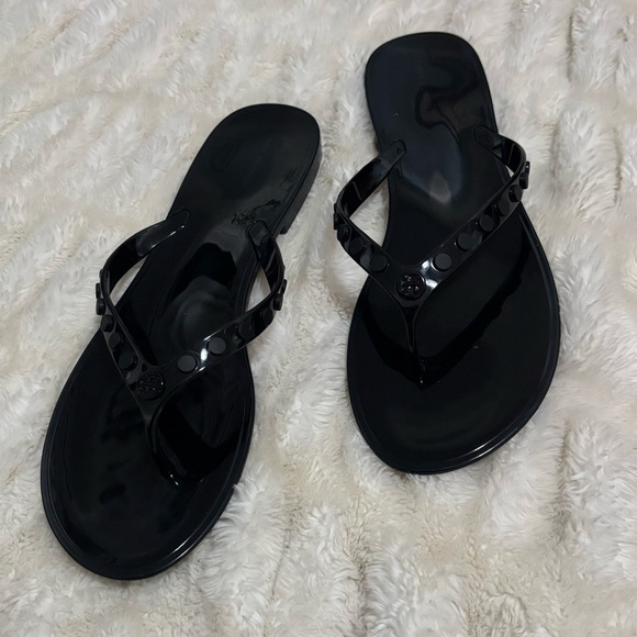 TORY BURCH Women's Studded Jelly Thongs Sandals Flats - Picture 5 of 12